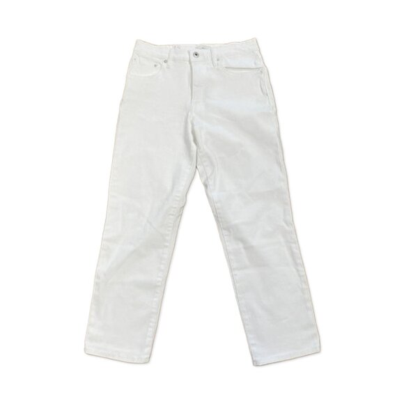 NWT White High-Rise Jeans -Junior Size 14/32 Slim Straight Ankle Pants Ella Moss - Picture 2 of 3